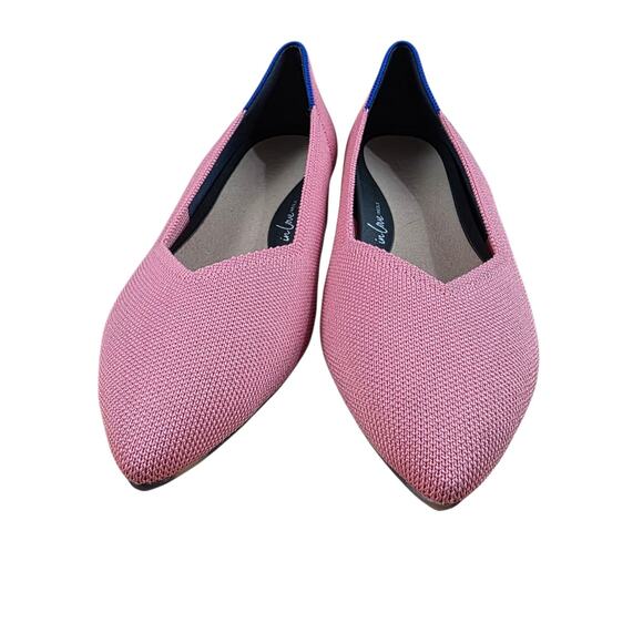 Rothys the High Point Women's US Size 8.5 Pink Coral Tulip Knit Classic - Picture 4 of 9